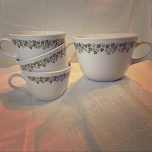 Corelle Corningware “Spring Blossom” Tea Cups (4)